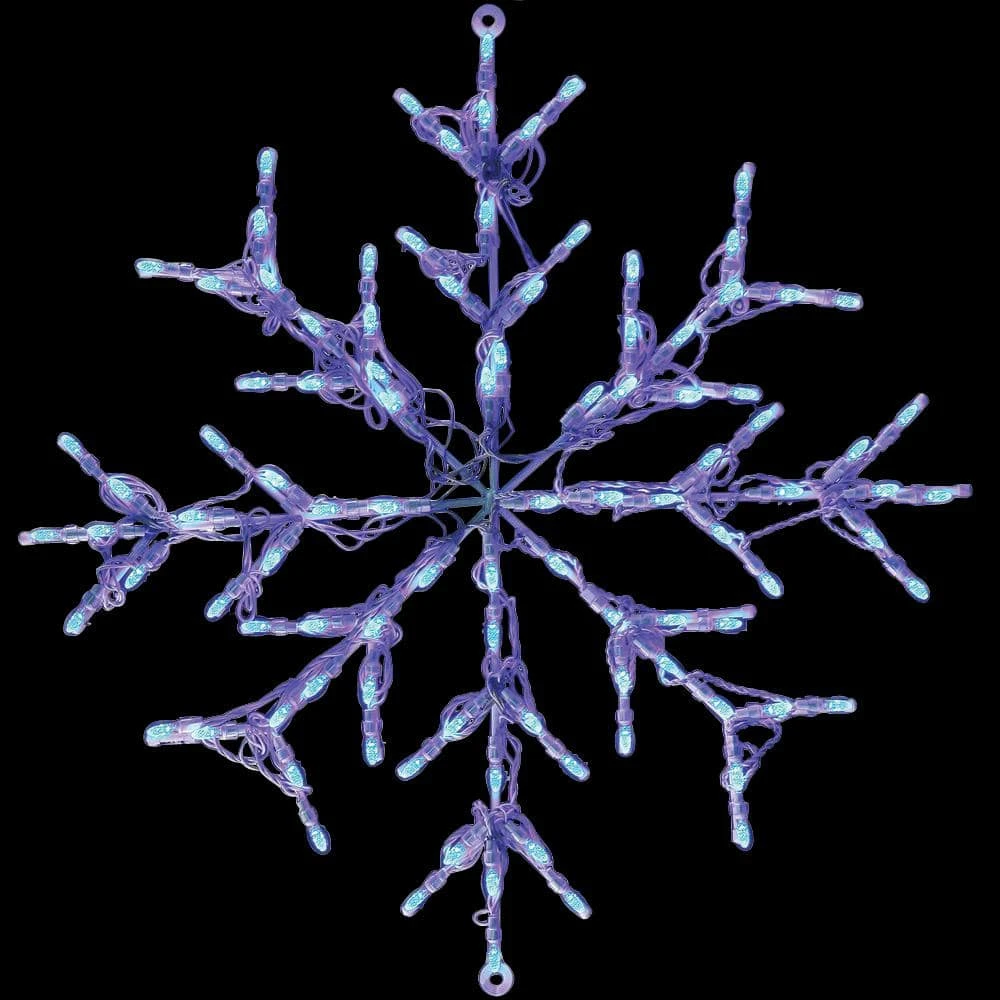 2.5 Ft. 100-Light LED Blue Snowflake Novelty Light 1 2.5 Ft. 100-Light LED Blue Snowflake Novelty Light