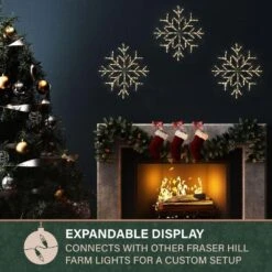 2.5 Ft. 100-Light LED Warm White Snowflake Novelty Light -Northlight Shop christmas novelty lights ffchled030 str0 wt 77 1000