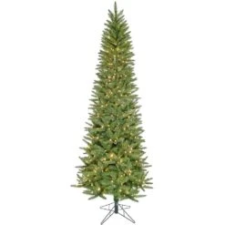 6.5 Ft. Prelit Windsor Pine Slim Artificial Christmas Tree With Warm White LED Lights