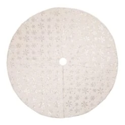 48 In. D Christmas Tree Skirt And 2-Pack Stocking White Plush With Snowflake (Set Of 3) 9 48 In. D Christmas Tree Skirt And 2-Pack Stocking White Plush With Snowflake (Set Of 3) -Northlight Shop christmas tree skirts 2004700113 4f 1000