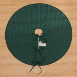 48 In. Knox Plaid Polyester Microfiber Quilted Tree Skirt -Northlight Shop christmas tree skirts cl200mu21 4f 1000