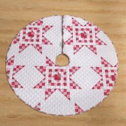 48 In. Angelina Polyester Microfiber Quilted Tree Skirt -Northlight Shop christmas tree skirts cl202mu21 4f 1000