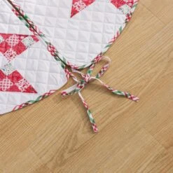 48 In. Angelina Polyester Microfiber Quilted Tree Skirt -Northlight Shop christmas tree skirts cl202mu21 76 1000