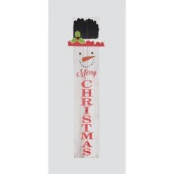 40 In. Wood Snowman Merry Christmas Porch Sign