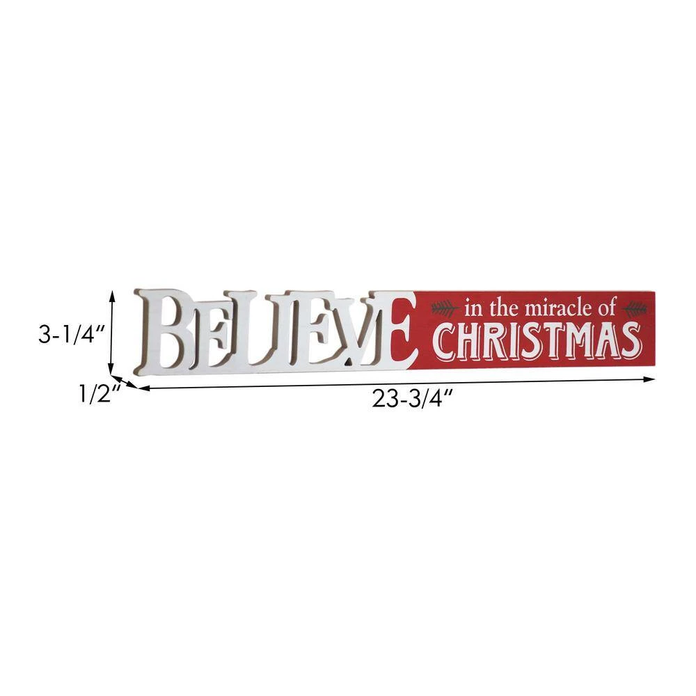 3.25 In. Wood Christmas Believe In The Miracle Of Christmas Wall Plaque 7 3.25 In. Wood Christmas Believe In The Miracle Of Christmas Wall Plaque - Image 7