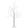 2 Ft. Pre-Lit White Twig Birch Tree Battery Powered For Christmas Set Of 2