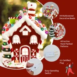 11 In. Christmas Village With 44 Multi-Colored Lights -Northlight Shop costway christmas villages ms2j 2115 4f 1000