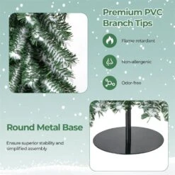 4 Ft. 5 Ft. 6 Ft. PreLit Artificial Christmas Tree With Realistic Accumulated Snow (Set Of 3) -Northlight Shop costway pre lit christmas trees hcst04381 4f 1000