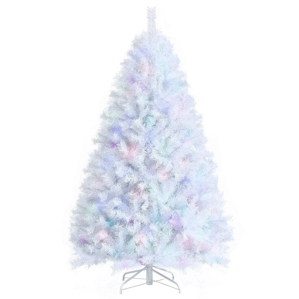 6 Ft. White Iridescent Tinsel Artificial Christmas Tree With 792 Branch Tips 1 6 Ft. White Iridescent Tinsel Artificial Christmas Tree With 792 Branch Tips