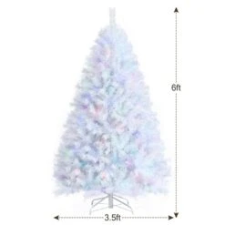 6 Ft. White Iridescent Tinsel Artificial Christmas Tree With 792 Branch Tips 9 6 Ft. White Iridescent Tinsel Artificial Christmas Tree With 792 Branch Tips -Northlight Shop costway unlit christmas trees ghm0469 c3 1000