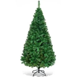 8 Ft. Artificial PVC Christmas Tree With Stand Green