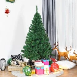 8 Ft. Artificial PVC Christmas Tree With Stand Green -Northlight Shop costway unlit christmas trees ghm0757 c3 1000