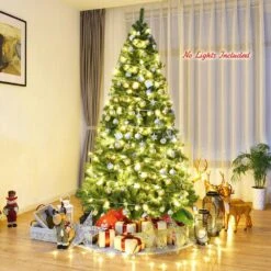 7.5 Ft. PVC Artificial Unlit Christmas Tree 1346 Tips Premium Hinged With Metal Leg -Northlight Shop costway unlit christmas trees ms2j 12j 1 1f 1000