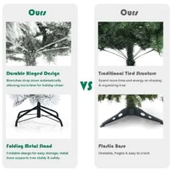 7 Ft. White Unlit Snow Flocked Hinged Slim Artificial Christmas Tree W/Pine Needles 12 7 Ft. White Unlit Snow Flocked Hinged Slim Artificial Christmas Tree W/Pine Needles -Northlight Shop costway unlit christmas trees ms2j 3556 1d 1000