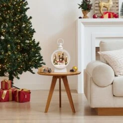 Tabletop White Christmas Holiday Winter Snowman Scene Diorama Lighted Lantern Decoration - Oval 19 Tabletop White Christmas Holiday Winter Snowman Scene Diorama Lighted Lantern Decoration - Oval -Northlight Shop danya b christmas centerpieces uw1176 31 1000