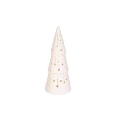 12 In. LED Ceramic Christmas Tree Table Decor Set