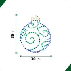 3 Ft. 156-Light LED Blue/Green LED Ornament Novelty Light -Northlight Shop fraser hill farm christmas novelty lights ffchled038 orn0 blu grn 1f 1000