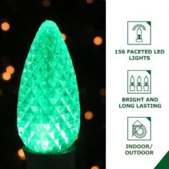 3 Ft. 156-Light LED Blue/Green LED Ornament Novelty Light