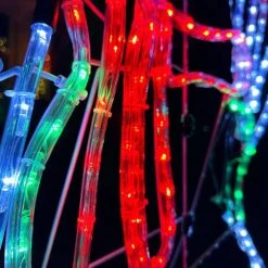 5-Ft. Prelit LED Christmas Snowman With Waving Arm Movement, Colorful Light Up Decoration -Northlight Shop fraser hill farm christmas novelty lights ffchled060 sn2 mlt 1f 1000