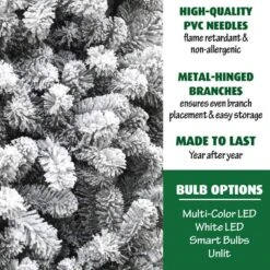 6.5-ft. Snow Flocked Alaskan Pine Artificial Christmas Tree, No Lights 12 6.5-ft. Snow Flocked Alaskan Pine Artificial Christmas Tree, No Lights -Northlight Shop fraser hill farm unlit christmas trees ffaf065 0sn 40 1000