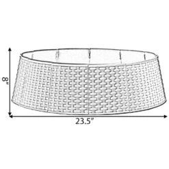 Red Plastic Large Rattan Christmas Tree Skirt -Northlight Shop gardenised christmas tree skirts qi003957 rd 44 1000