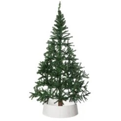 White Plastic Large Rattan Christmas Tree Skirt