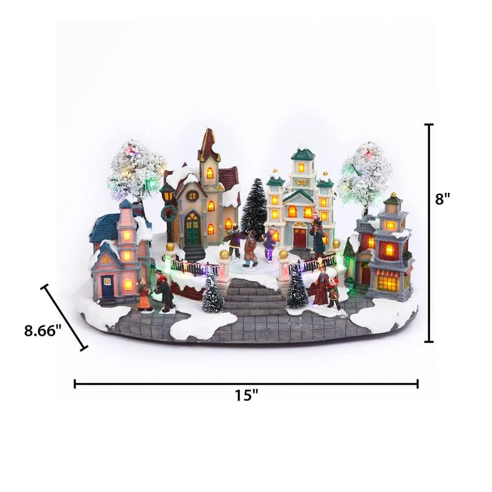 8.27 In. H Electric Christmas Lighted Musical Holiday Village 2 8.27 In. H Electric Christmas Lighted Musical Holiday Village - Image 2