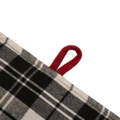 48 In. D Black And White Plaid Fabric Christmas Tree Skirt With Red Trim 9 48 In. D Black And White Plaid Fabric Christmas Tree Skirt With Red Trim -Northlight Shop glitzhome christmas tree skirts 1103203332 1f 1000