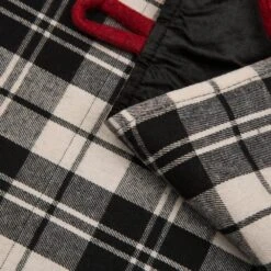 48 In. D Black And White Plaid Fabric Christmas Tree Skirt With Red Trim 10 48 In. D Black And White Plaid Fabric Christmas Tree Skirt With Red Trim -Northlight Shop glitzhome christmas tree skirts 1103203332 44 1000