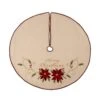 48 In. D Fabric Christmas Tree Skirt In Poinsettia