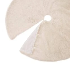 48 In. D White Plush Christmas Tree Skirt -Northlight Shop glitzhome christmas tree skirts 1113202574 4f 1000