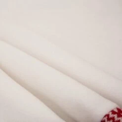 48 In. D White Fleece Christmas Tree Skirt - Merry Christmas -Northlight Shop glitzhome christmas tree skirts 1113203049 1f 1000