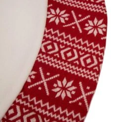 48 In. D White Fleece Christmas Tree Skirt - Merry Christmas -Northlight Shop glitzhome christmas tree skirts 1113203049 4f 1000