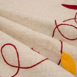 48 In. D LED Embroidered Linen Christmas Tree Skirt - Merry Christmas -Northlight Shop glitzhome christmas tree skirts 1113203060 1f 1000