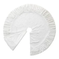48 In. D Deluxe White Velvet Ruffled Christmas Tree Skirt -Northlight Shop glitzhome christmas tree skirts 2020100002 76 1000