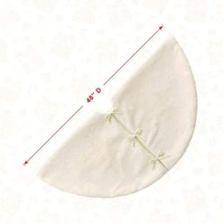 48 In. D White Reversible Faux Rabbit Fur/Korean Fleece Christmas Tree Skirt -Northlight Shop glitzhome christmas tree skirts 2020100007 fa 1000