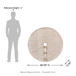 48 In. D Milk Coffee Brown Reversible Faux Rabbit Fur/Korean Fleece Christmas Tree Skirt -Northlight Shop glitzhome christmas tree skirts 2020100008 4f 1000