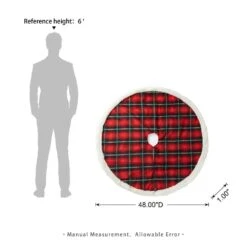 48 In. D Red And Black Plaid Reversible Sherpa/Flannel Christmas Tree Skirt 13 48 In. D Red And Black Plaid Reversible Sherpa/Flannel Christmas Tree Skirt -Northlight Shop glitzhome christmas tree skirts 2020100011 4f 1000