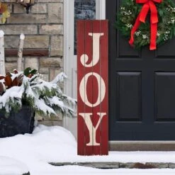 42 In. H Joy Christmas Wooden Porch Sign -Northlight Shop glitzhome christmas wall decorations 1103202652 d4 1000