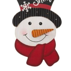 19 In. H Lighted 3D Wooden Metal Snowman Wall Decor 10 19 In. H Lighted 3D Wooden Metal Snowman Wall Decor -Northlight Shop glitzhome christmas wall decorations 2010000028 1f 1000