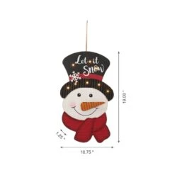 19 In. H Lighted 3D Wooden Metal Snowman Wall Decor 8 19 In. H Lighted 3D Wooden Metal Snowman Wall Decor -Northlight Shop glitzhome christmas wall decorations 2010000028 c3 1000