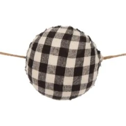 2-Pack 72 In. Black And White Plaid Fabric Garland -Northlight Shop glitzhome christmas wall decorations 2010300028 1f 1000
