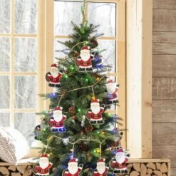 72 In. H Metal Christmas Santa Garland (2-Pack) 9 72 In. H Metal Christmas Santa Garland (2-Pack) -Northlight Shop glitzhome christmas wall decorations 2010300034 1f 1000