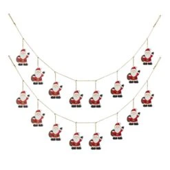 72 In. H Metal Christmas Santa Garland (2-Pack)