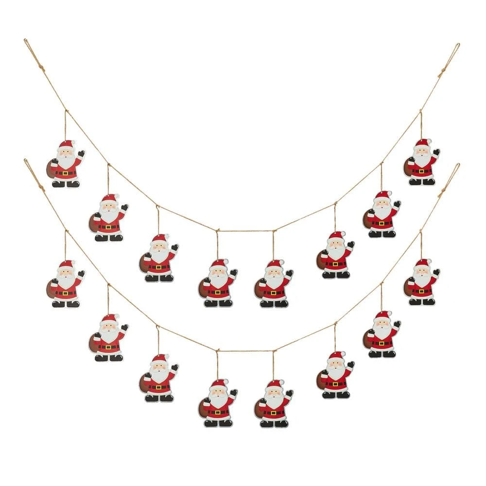 72 In. H Metal Christmas Santa Garland (2-Pack) 1 72 In. H Metal Christmas Santa Garland (2-Pack)