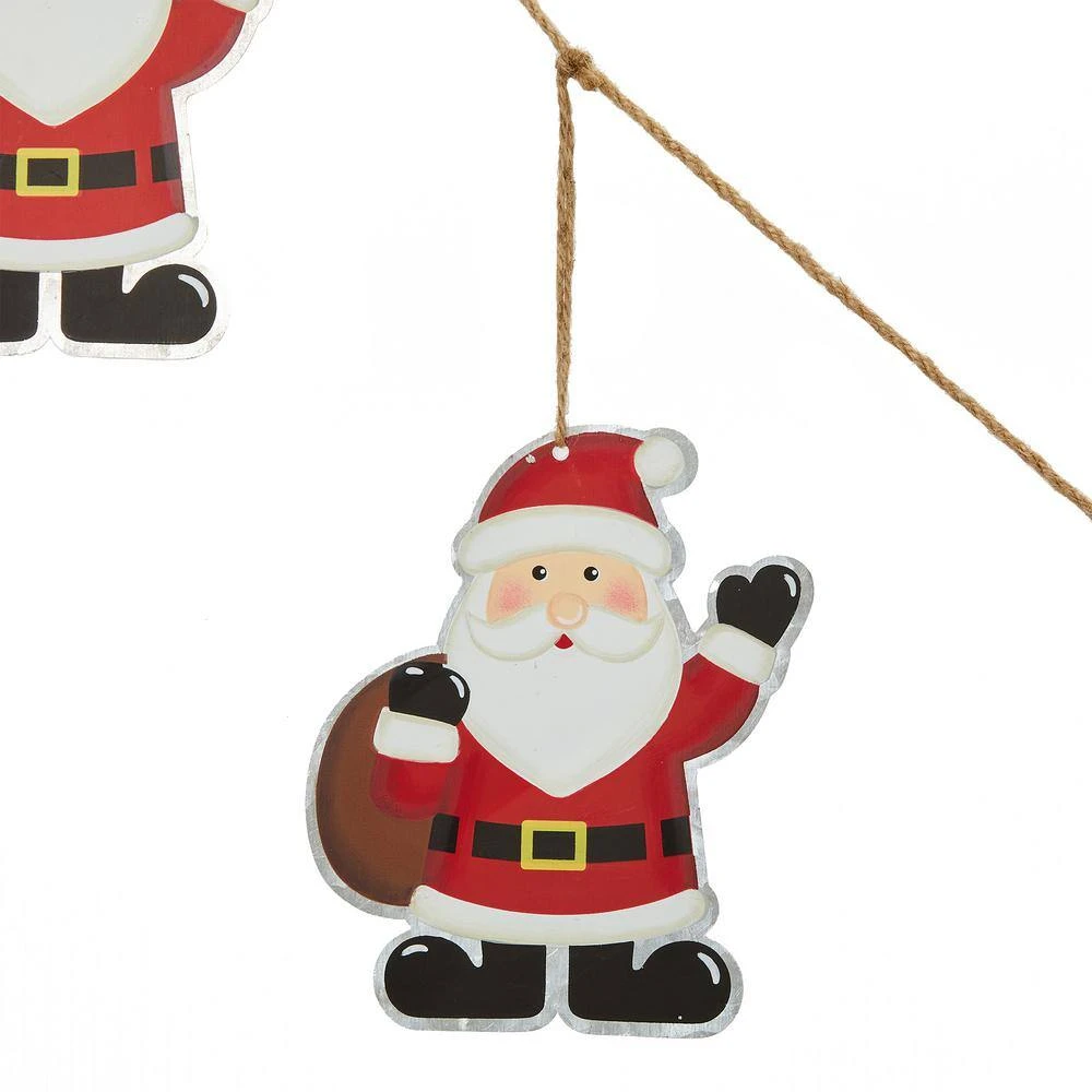 72 In. H Metal Christmas Santa Garland (2-Pack) 3 72 In. H Metal Christmas Santa Garland (2-Pack) - Image 3