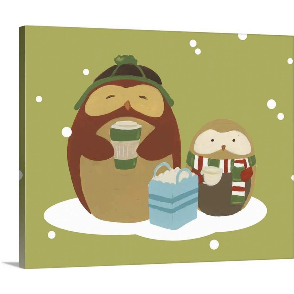 20 In. X 16 In. Happy Owlidays VIII By June Vess Canvas Wall Art 1 20 In. X 16 In. Happy Owlidays VIII By June Vess Canvas Wall Art