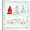 16 In. X 16 In. Christmas Tree Whimsy III By Grace Popp Canvas Wall Art