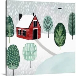 20 In. X 20 In. Christmastown I By Grace Popp Canvas Wall Art