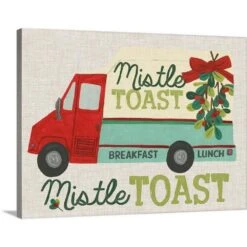 24 In. X 18 In. Food Truck Holidays III By June Erica Vess Canvas Wall Art